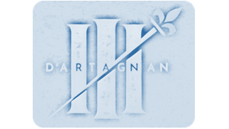 Three feet and a sword placed over them. Presentation icon of Les Trois Mousquateirres: D'Artagnan.